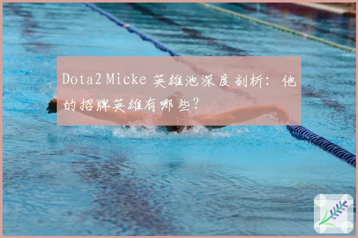 Dota2 Micke 英雄池深度剖析:他的招牌英雄有哪些?